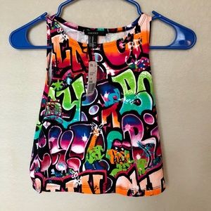 Forever 21 fun graffiti crop top 🌟